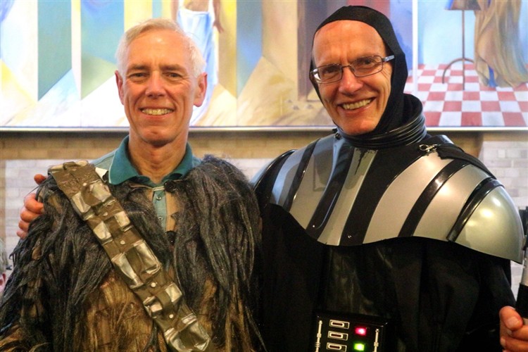 Chewbacca and Darth Vader revealed... it's Richard and Chris!