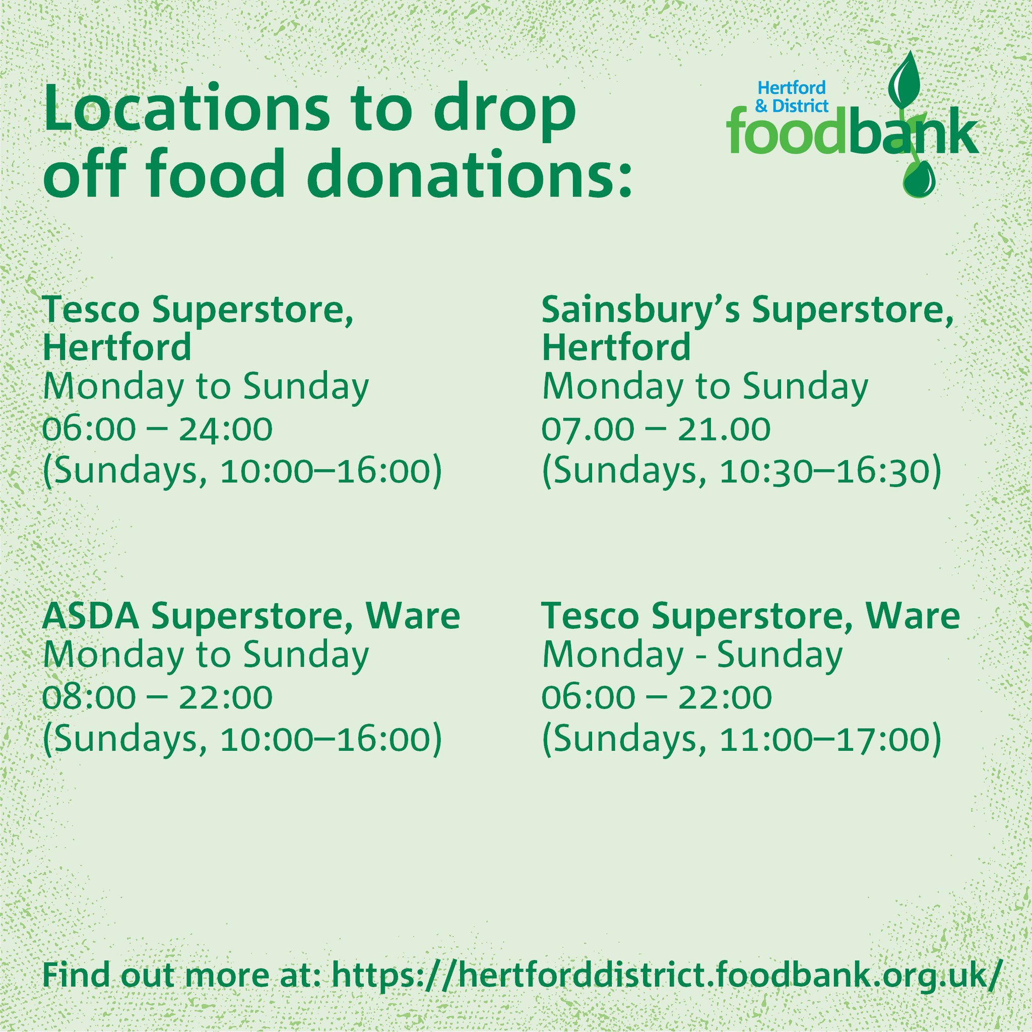 Foodbank info October 2022