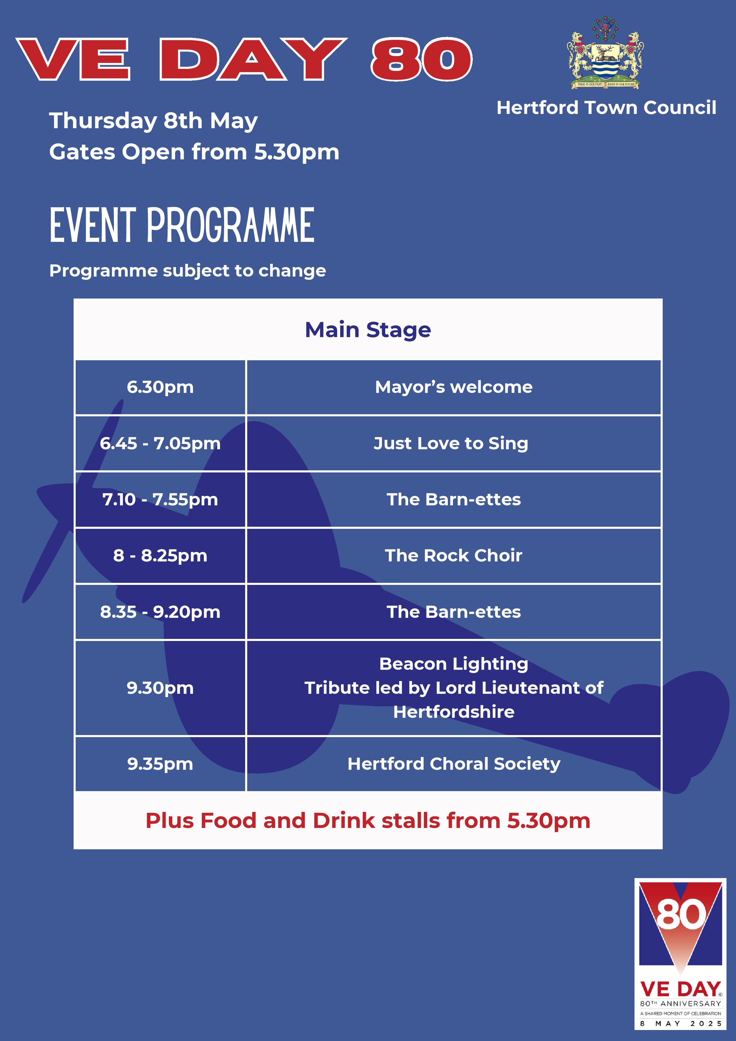 VE DAY 80 event programme