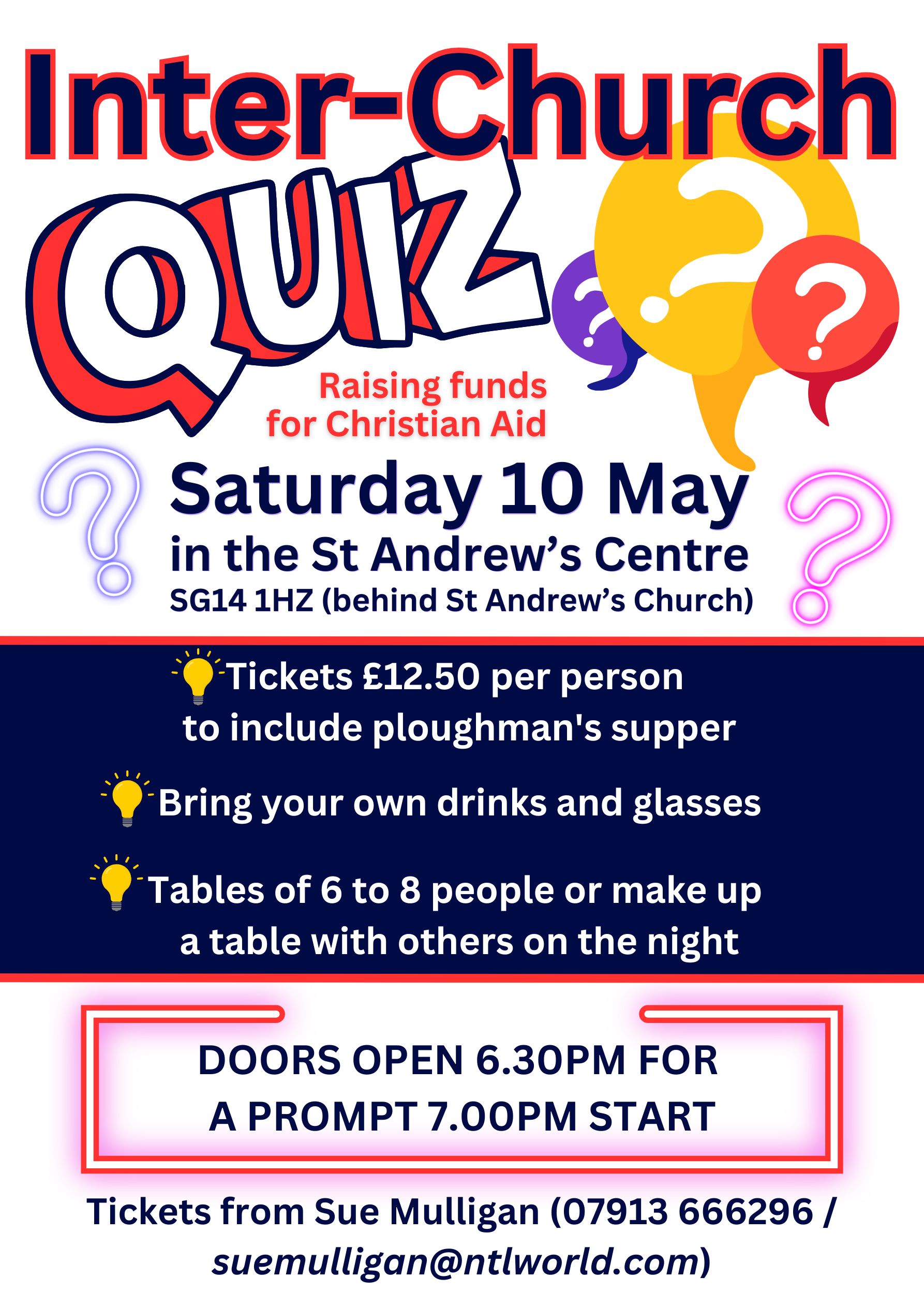 Inter-Church Quiz 10 May 2025