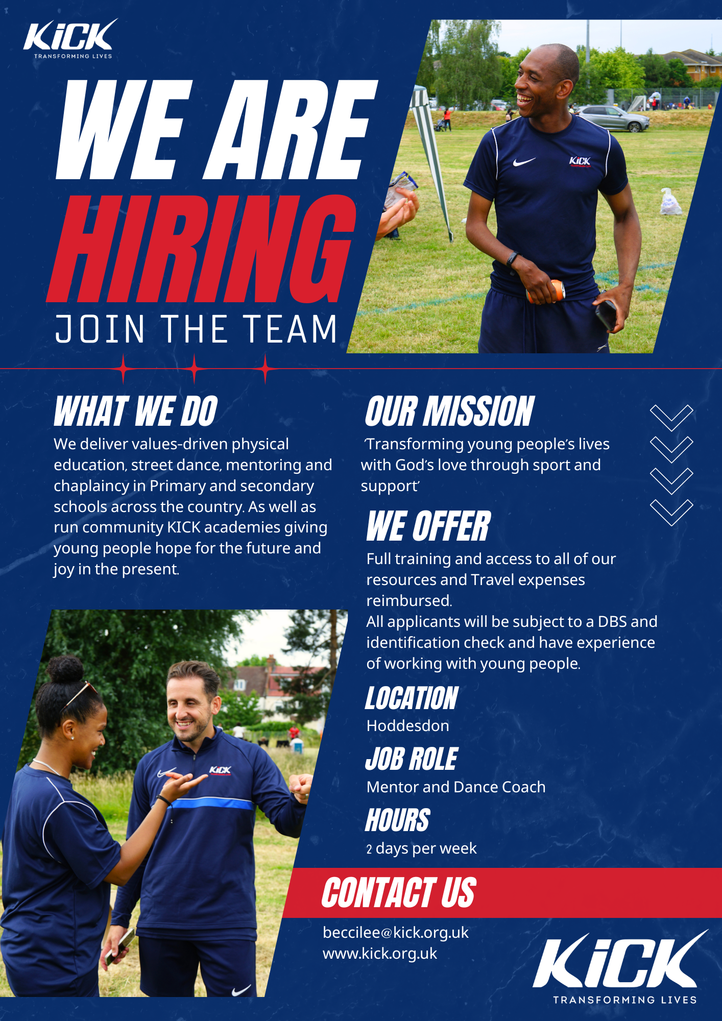 We are hiring Hoddeston Dance 