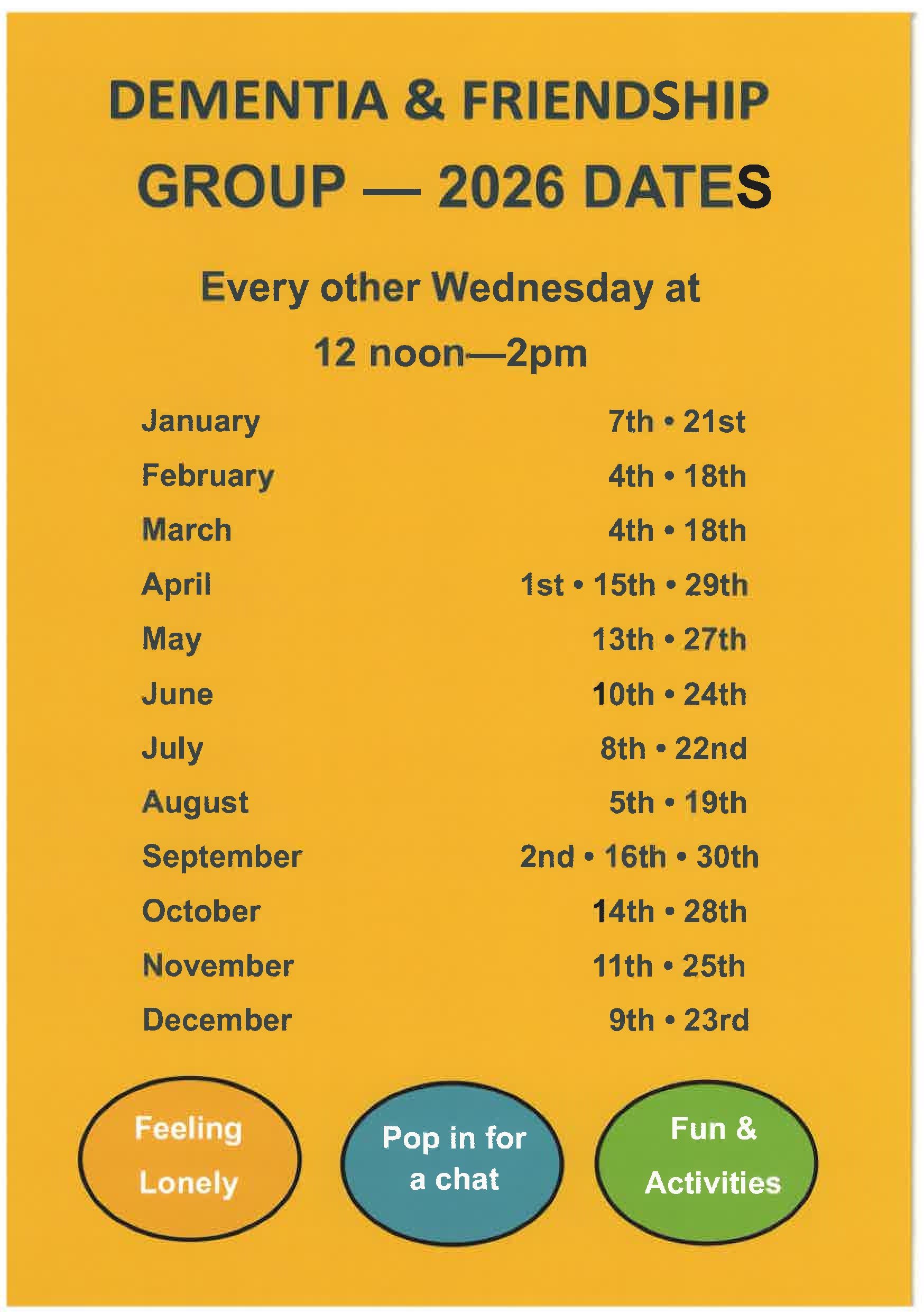 Dementia and Friendship Group