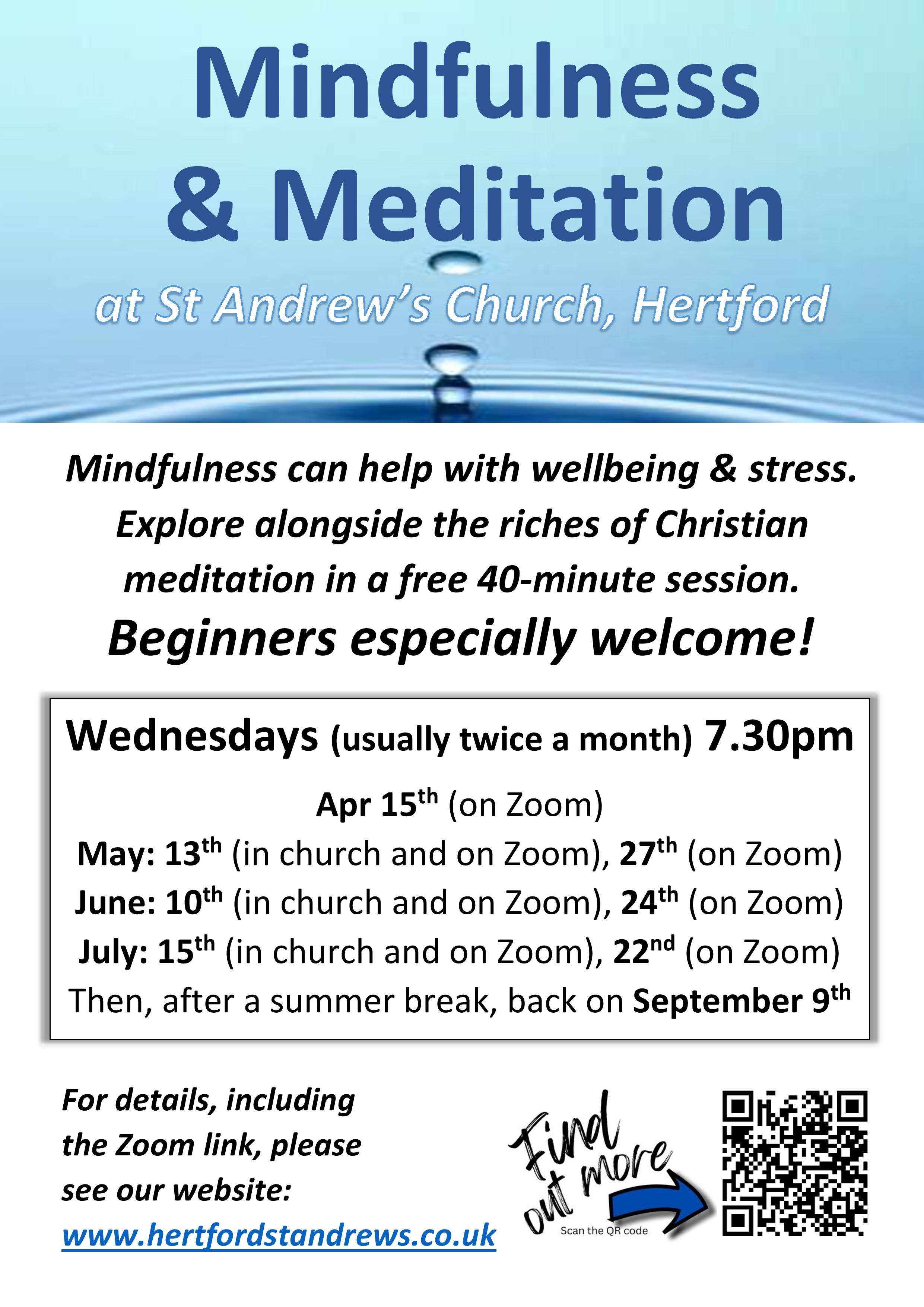 Mindfulness St A poster April-