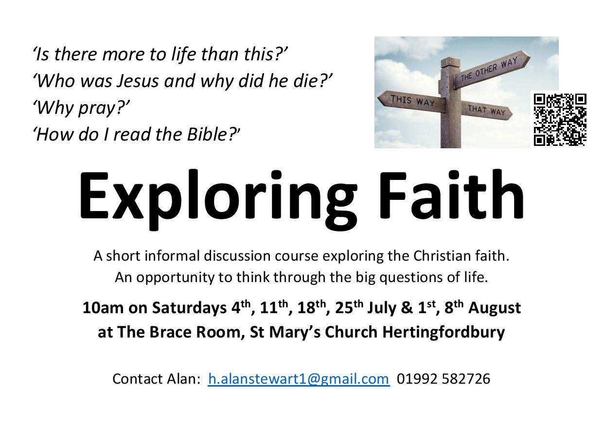 Exploring Faith poster Summer 